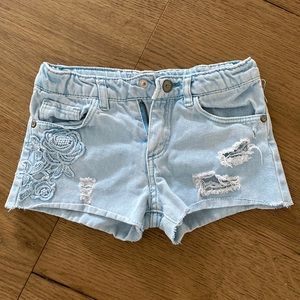 Zara girls denim shorts, size 5